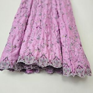 Light Pink Purple Lilac Embroidered Pakistani Indian Wedding Lengha Skirt Ghagra